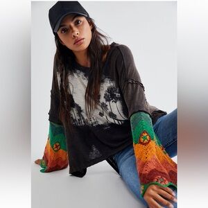 RARE FREE PEOPLE WE THE FREE SO EDGY TEE | MEDIUM/LARGE